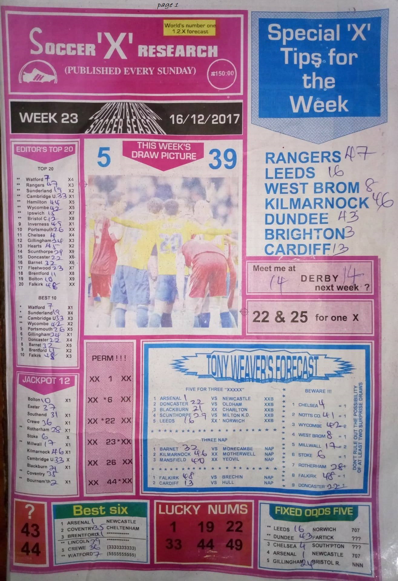 Soccer research pool paper week 5 picture