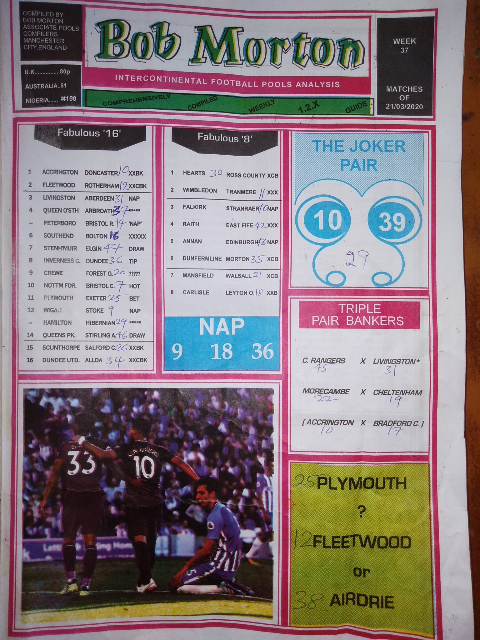 Week 37 special advance 2021 picture