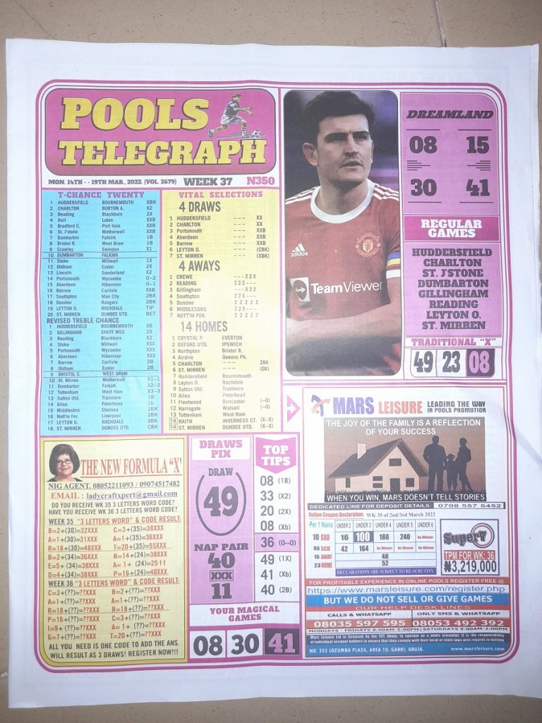 Week 37 Pools RSK Papers 2022 Soccer, Bob Morton, Capital Intl