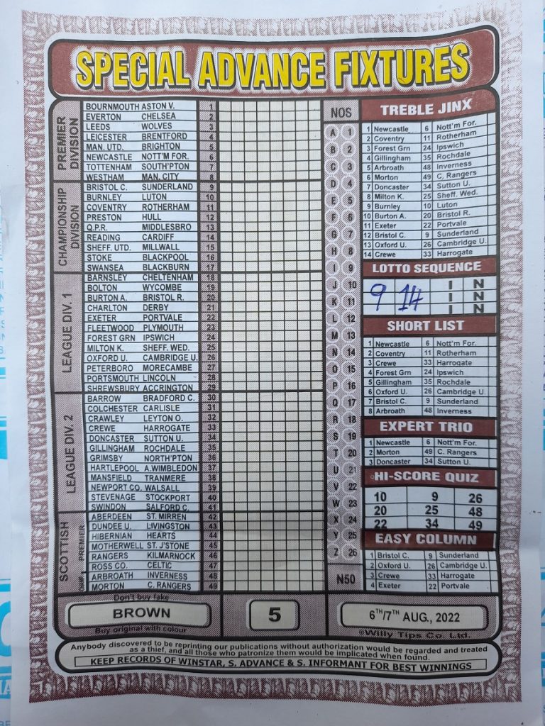 Week 5 Pools RSK Papers 2022 Soccer, Bob Morton, Capital Intl, Winstar
