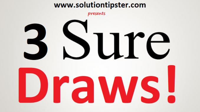3 sure draws this week