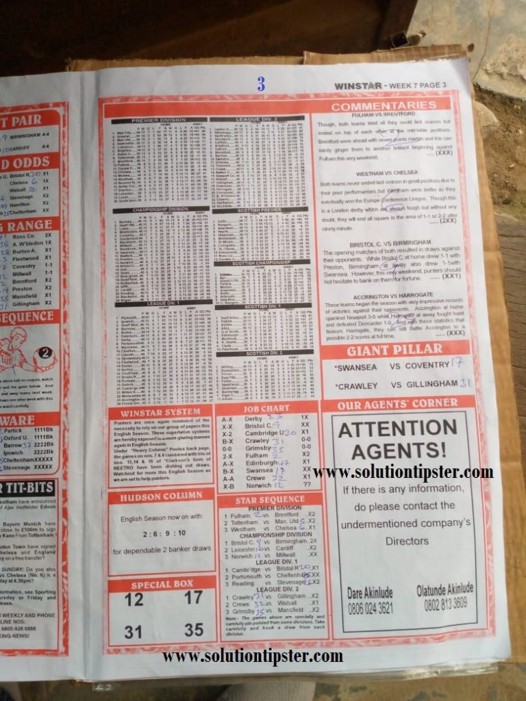 Week 7 Pools RSK Papers 2023: Soccer X Research, Bob Morton, Capital ...