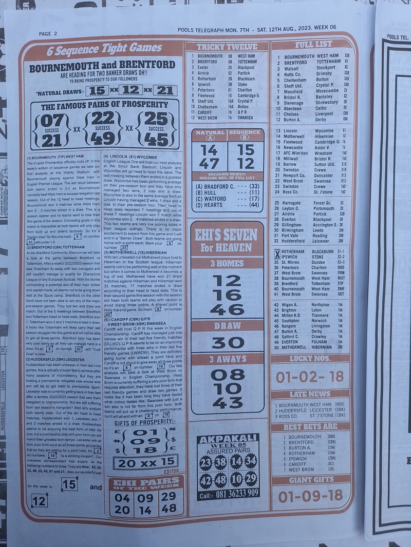 Week 6 Pool RSK NewsPapers 