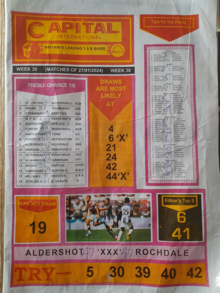 Week 30 Pools RSK Papers 2024 Soccer X Research, Bob Morton, Capital